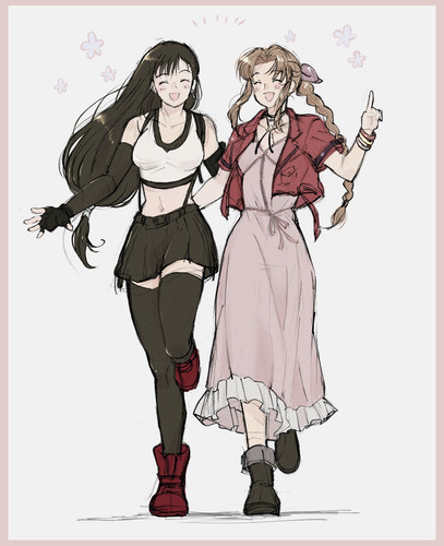  tifa lockhart and aerith gainsborough final fantasy and 3 more drawn by oishiioniku1129 dabea0b0ffc.jpg