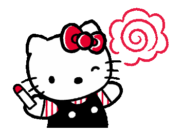 Hello Kitty 80's Line Sticker.gif
