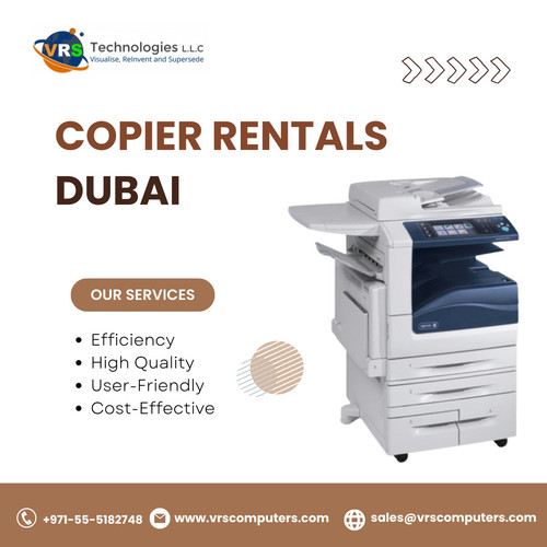 At VRS Technologies LLC, we provide high-performance copiers for rent in Dubai to help your business thrive. Our Dubai Copier Rentals feature the latest technology and cost-effective solutions. For more details and to rent today, call us at +971-55-5182748.

Visit: https://www.vrscomputers.com/computer-rentals/printer-rentals-in-dubai/