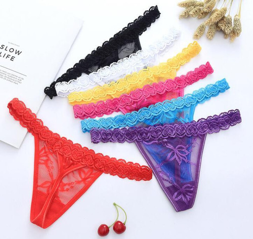 Hot Sale Sexy Lace See Through Thong Panty.jpg