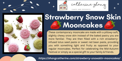 Strawberry Snow Skin Mooncakes