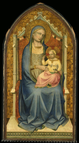 Lorenzo Monaco (школа) Богоматерь с младенцем, 1410, 150,5 cm х 78,5 cm, Холст, темпера