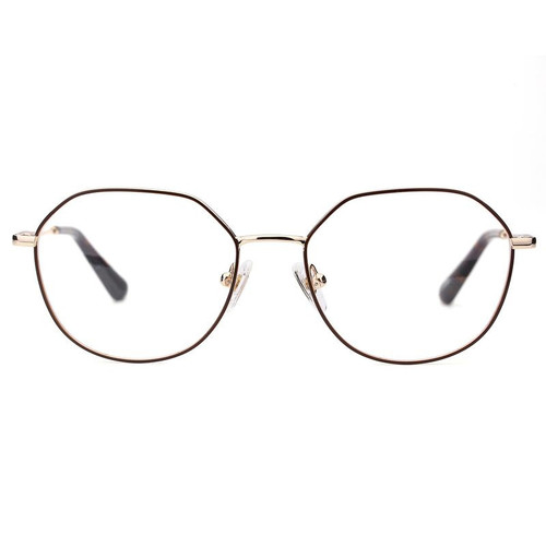 Geometric Brown/Rose/Silver Full Rim Eyeglasses for Women 53mm.jpg