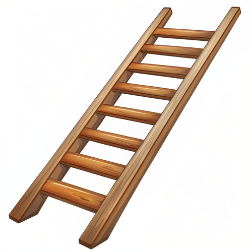 einfache glatte holzleiter.png