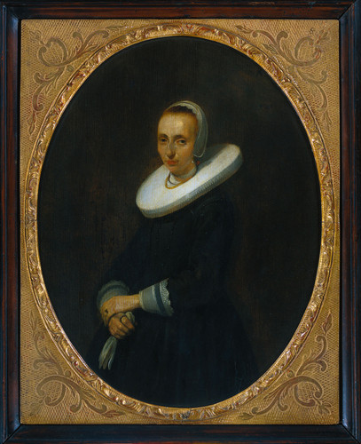 Borch, Gerard ter II Johanna Bardoel. Жена Gerard van der Schalcke, 1644, 29,5 cm х 23,5 cm, Дерево,