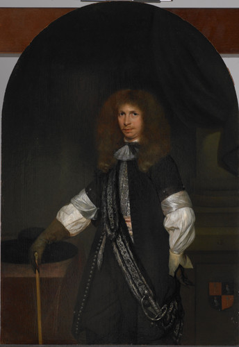 Borch, Gerard ter II Jacob de Graeff (1642 90). В офицерской форме, 1681, 45,5 cm х 34,5 cm, Дерево,