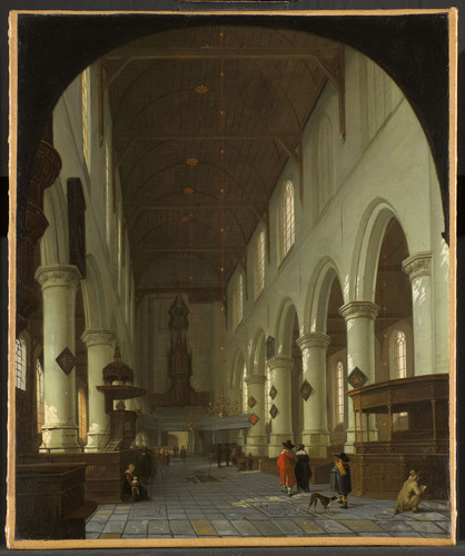 Man, Cornelis de Вид Старой церкви в Делфте, с хора в направлении портала, 1690, 62,5 cm х 52 cm, Хо