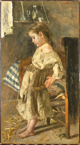 Mancini, Antonio Бедный ребенок, 1897, 148 cm х 81 cm, Холст, масло