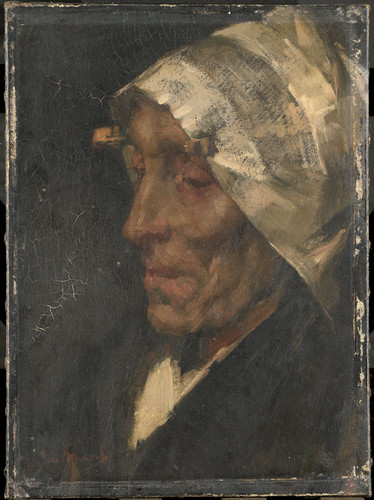 Maarel, Marinus van der Рыбачка, 1900, 40 cm x 30 cm, Холст, масло