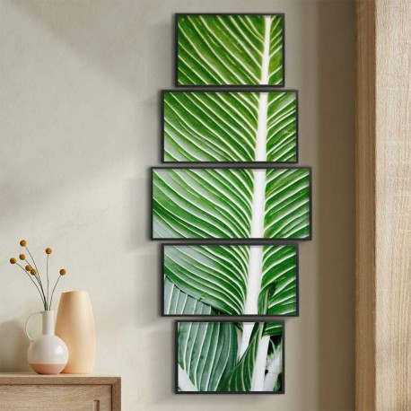 Kit 5 Quadros Decorativos Folhas Geometricas.jpg