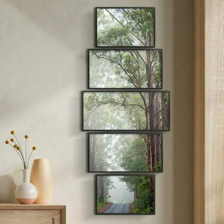 Kit 5 Quadros Decorativos Neblina Floresta.jpg