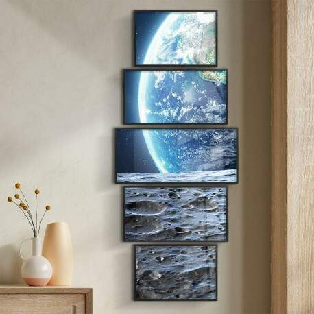 Kit 5 Quadros Decorativos Mar Luz Do Luar.jpg