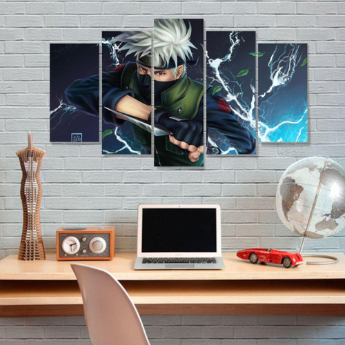 Quadros Decoração 5 Peças Para Sala Quarto Kakashi Animes Naruto.jpg