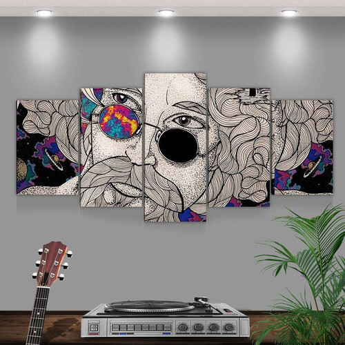Quadros Decoração 5 Peças Para Sala Quarto Raul Seixas Rock And Roll.jpg