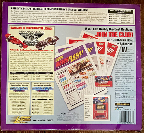 Набір з 10 машинок Johnny Lightning Corvette 10 Pack 1996 Classic Customs 341 07 2.jpg