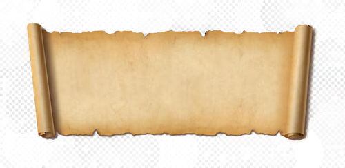 old paper horizontal banner parchment scroll isolated white with shadow 118047 16840.png