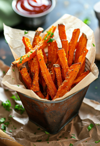 dterox A basket of crispy sweet potato fries with ketchup on 0c495e0c 6261 470a 8ebf 682b070e13af 2.png