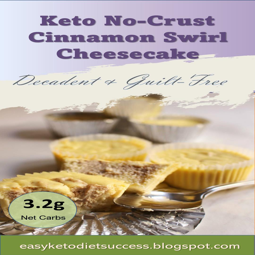 Keto No-Crust Cinnamon Swirl Cheesecake