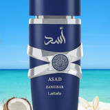 ASAD ZANZIBAR EDP Spray 100ML (3 4OZ) by Lattafa Long Lasting, Embrace The Essence Of Rich Tropical 
