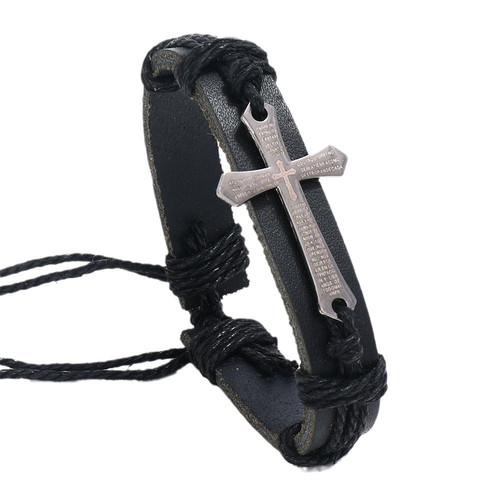 bratara femei barbati unisex personalizata reglabila cu cruce