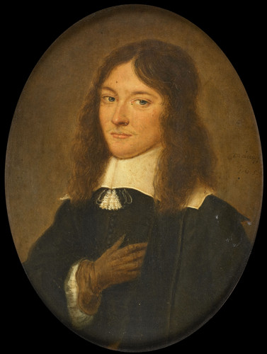 Druyf, Dirk Портрет молодого человека, 1659, 14 cm х 10,5 cm, Серебро, масло