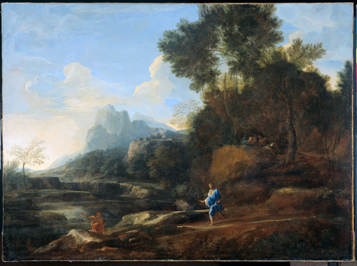 Dughet, Gaspard Итальянский пейзаж, 1640, 68,5 cm х 95 cm, Холст, масло