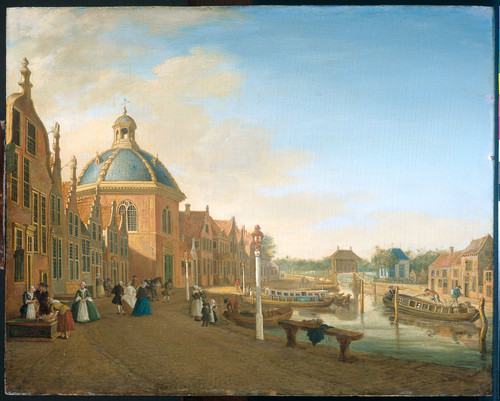 Fargue, Paulus Constantijn la Пруд на канале в Лейдсендам, 1756, 39,5 cm х 49,5 cm, Дерево, масло