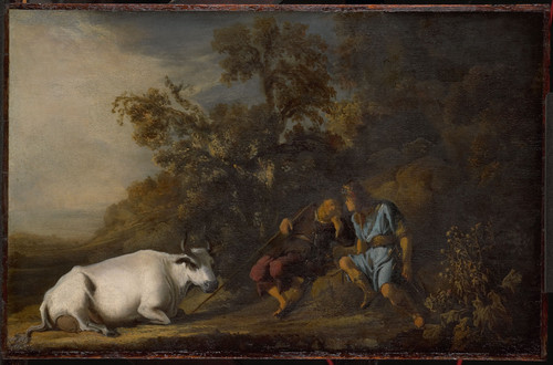 Flinck, Govert Меркурий, Аргус и Ио, 1645, 31 cm х 47,5 cm, Дерево, масло