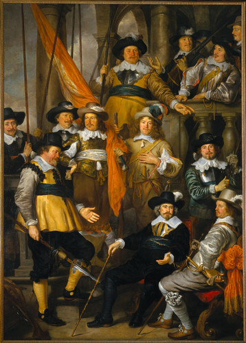 Flinck, Govert Компания капитана Albert Bas и лейтенанта Lucas Conijn, 1645, 347 cm х 244 cm, Холст,