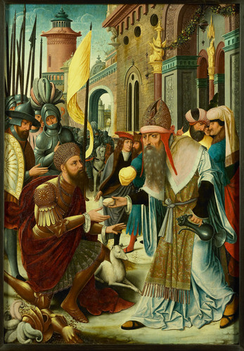 Unknown Встреча Авраама и Мелхиседека (лицевая), 1515, 102 cm х 70,9 cm, Дерево, масло