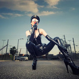domina diva nova black Latex Smoking Slave Benjamin Fiegl milked Hard cock
