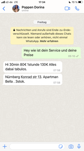 Hure in Nürnberg per WhatsApp Sex ohne Kondom Angeboten und Benjamin Fiegl ist sofort hin und hat ih