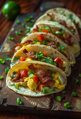 dterox Create an image of small breakfast tacos with eggs bac 47e5d6e7 fb34 4cb8 870e b944092f3553 1.png