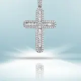 Крест с бриллиантами J2022 SA3460P