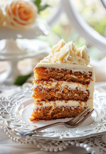 dterox A delicious carrot cake with frosting presented in cl d007a17e 5bae 4c27 967a 5c77e72262f7 0.png
