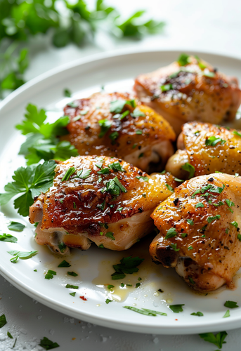 dterox A plate of golden brown chicken thighs garnished with 016e9b98 2e50 4819 8e6d c97eaf255bd3 2.png