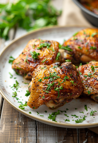 dterox A plate of perfectly cooked chicken thighs perfectly c 72f335a3 0985 48a1 b592 2bb420ae0c61 2.png
