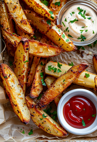 dterox Baked potato fries with ketchup and mayonnaise on the f30fe95e 7286 4da0 a3e2 6eac7b48e60f 3.png