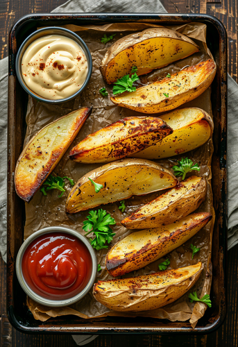 dterox A photo of large golden brown potato wedgers on an ove 04eef383 16bf 453e 989f a426c3c2d9b5 1.png