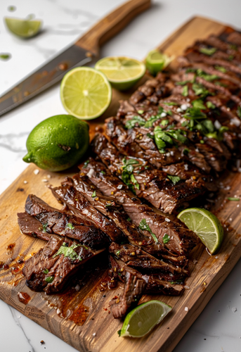 dterox Sliced marinated carne asada on a wooden board with a 6633d2e4 399c 440e 8fee cedf23ab727a 0.png