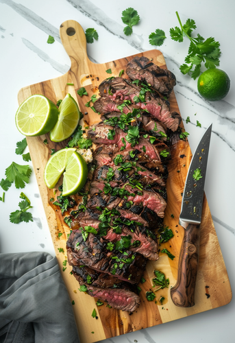 dterox Sliced marinated carne asada on a wooden board with a 0f4f6450 e1b3 400b 9c3e db27c1e800e9 2.png