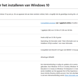 windows 10 systeemeisen