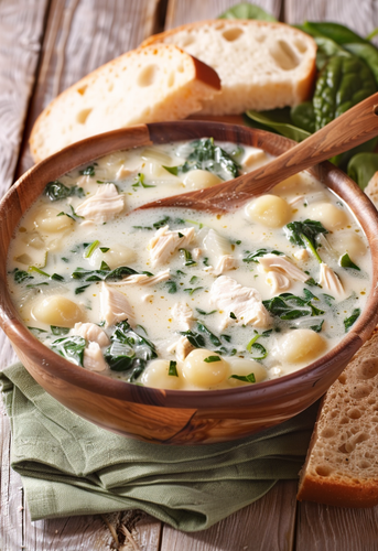 dterox this is Chicken and Gnocchi Soup. A bowl of cream soup e79d2cab 2490 43b6 821d be76d84cb2fd 0.png