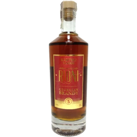 Brandy Rioni 5 Years Gruzja 40 0,5l, gruzinska piecioletnia brandy, 5 letnia.webp