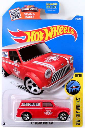 Машинка Hot Wheels '67 Austin Mini Van 2016 City Works (#175) DHR30.jpg