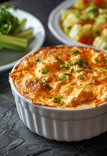 dterox Close up of hot creamy buffalo chicken cheese dip in a 943e3ffc 572d 4dfa 8042 029787a97752 0.png