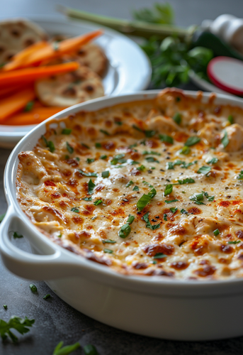 dterox Close up of hot creamy buffalo chicken cheese dip in a 943e3ffc 572d 4dfa 8042 029787a97752 2.png