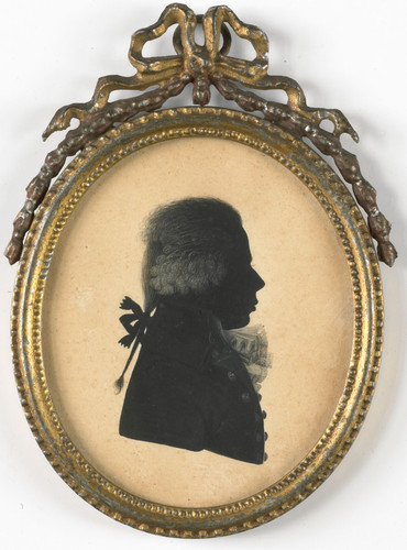 Schaasberg, Simon Силуэтный портрет мужчины, 1800, 10,3 cm x 9 cm, Бумага, чёрно белая кисть