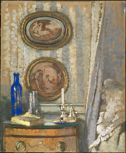Sands, Ethel Уголок спальни, 1944, 44,5 cm х 36,5 cm, Картон, масло