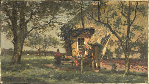 Schaik, Willem van Крестьянский дом, 1938, 35 cm х 55 cm, Холст на панели, масло